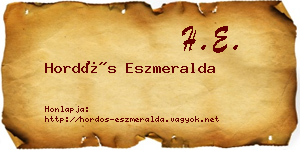 Hordós Eszmeralda névjegykártya